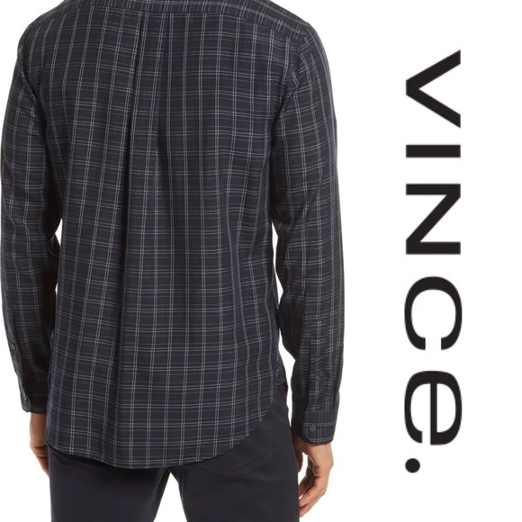 NWT Vince Men's Plaid Button-Up Shirt sz Medium - Picture 3 of 13